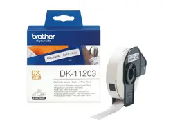 Консуматив, Brother DK-11203 File Folder Labels, 17mm x 87mm, 300 labels per roll, Black on White