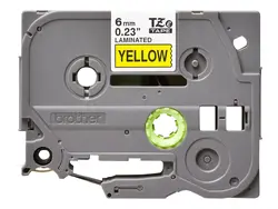 Консуматив, Brother TZe-611 Tape Black on Yellow , Laminated, 6mm - Eco