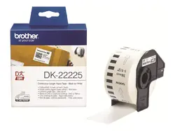 Консуматив, Brother DK-22225 White Continuous Length Paper Tape 38mm x 30.48m, Black on White