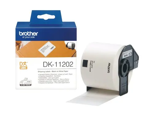 Консуматив, Brother DK-11202 Shipping Labels, 62mmx100mm, 300 labels per roll, Black on White Консуматив, Brother DK-11202 Shipping Labels, 62mmx100mm, 300 labels per roll, Black on White