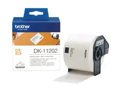 Консуматив, Brother DK-11202 Shipping Labels, 62mmx100mm, 300 labels per roll, Black on White