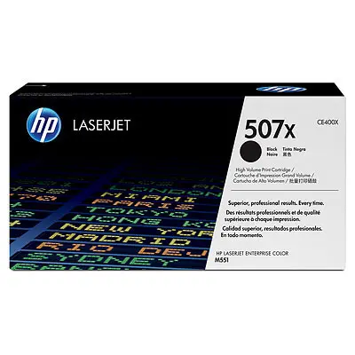 Консуматив, HP 507X Black LaserJet Toner Cartridge