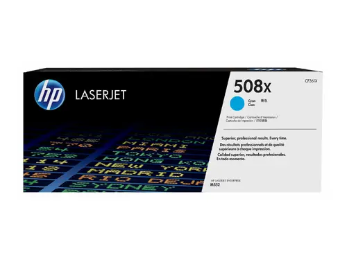Консуматив, HP 508X High Yield Cyan Original LaserJet Toner Cartridge (CF361X)