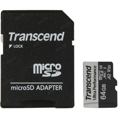 Памет, Transcend 64GB micro SD with adapter UHS-I U3 A2 Ultra Performance Памет, Transcend 64GB micro SD with adapter UHS-I U3 A2 Ultra Performance