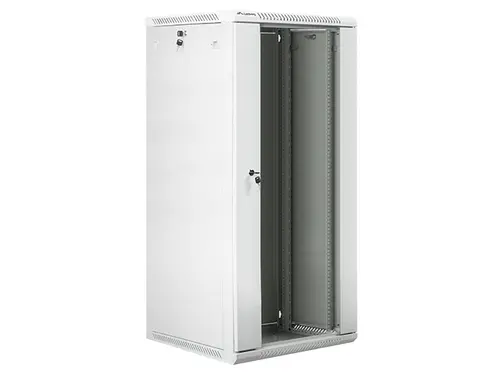 Комуникационен шкаф, Lanberg rack cabinet 19" wall-mount 27U / 600x600 for self-assembly (flat pack), grey