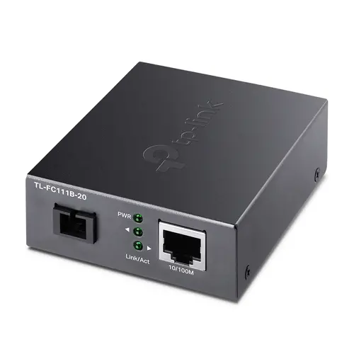 Конвертор TP-LINK FC111B-20, 10/100Mbps RJ45 към 100Mbps SM SC влакно, 20км