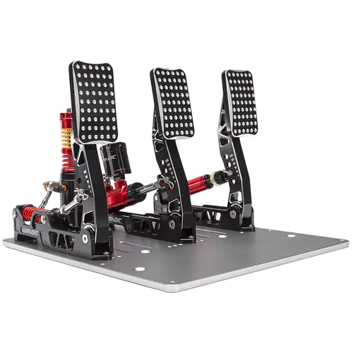 SIMAGIC Crimson Edition, Hydraulic Tri-pedal Set, 200kg Loadcell, Standard Throttle Plate. S310
