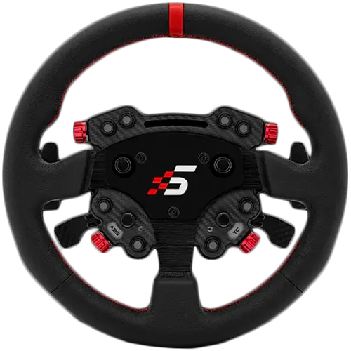 SIMAGIC GT1 Round Steering Wheel with GT Pro Hub(K)| Shifter & Clutch Paddles, Leather,QR70 Included. S207
