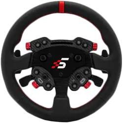 SIMAGIC GT1 Round Steering Wheel with GT Pro Hub(K)| Shifter & Clutch Paddles, Leather,QR70 Included. S207