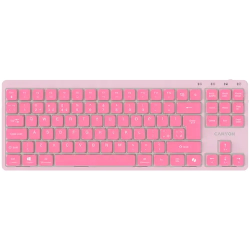 CANYON Keyboard OnType 10 Low Profile EN Wired Pink