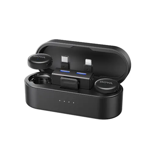 Безжична система микрофони BOYA BOYALINK 3-01 with lightning+USB-C +3.5mm TRS plug