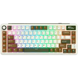 ROYAL KLUDGE RK L75 Palm Green Gaming Keyboard Cream switch