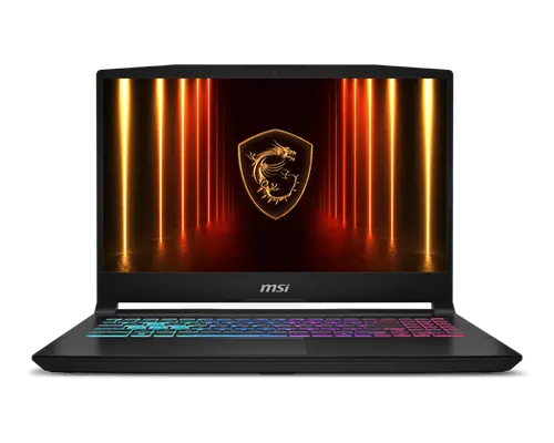 Лаптоп, MSI Katana 15 HX B14WEK, i5-14450HX (10C/16T 6P+ 4E, up to 4.8Ghz), NVIDIA GeForce RTX 5050 8GB GDDR7 440 AI TOPS, 15.6" QHD (2560x1440) 165Hz, IPS-Level, 16GB DDR5 2x8 5600MHz, 512GB SSD Gen4x4, Intel WiFi 6E, BT5.3, 4 Zone RGB Kbd, NO OS, 2.4kg