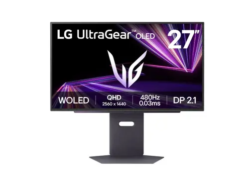 Монитор, LG 27GX790A-B, UltraGear 26.5" OLED, 0.03 ms GtG AG, 480 Hz, 1500000:1, 275cd/m2, QHD 2560x1440, HDR 10, DCI-P3 98.5%, AMD FreeSync, G-SYNC Compatible, HDMI, DisplayPort, USB, Headphone Out, Reader mode, Tilt, Height Adjustable, Pivot, Black