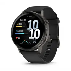 Garmin Venu® 4 - 45 мм - Venu® 4 - 45 мм, Slate с Black силиконова каишка 010-03014-00