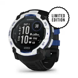 Garmin Instinct® 3 – 50 мм, Solar - Instinct® 3 – 50 мм, Solar - Whitestone с Black/Bolt Blue каишка 010-02935-03