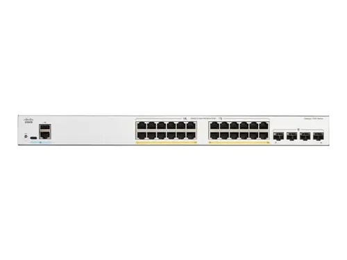 Комутатор, Cisco Catalyst 1300 24-port GE, Full PoE, 4x1G SFP