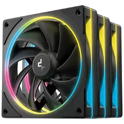 DeepCool FL12 SE 3IN1, 3x120mm ARGB Fans, 8-pin Cable, PWM, Fluid Dynamic Bearing, PBT, 3 pack, ARGB Halo, R-FL12SE-BKAPN3-G, 3Y