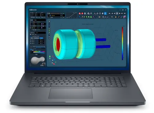 Лаптоп, Dell Pro Max 18 Plus MB18250, Intel Ultra 7 265HX, vPro (13TOPS NPU, 20 cores, up to 5.30 GHz), 18" QHD+ (2560x1600), 500 nits, 32GB: 2x16GB 6400 MTs DDR5, 1TB SSD, NVIDIA RTX PRO 3000 12GB GDDR7, 8MP IR Cam and Mic, Wi-Fi 7, FPR, Backlit Kb, Win11 P