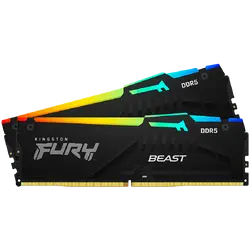 Kingston DRAM 16GB 5200MT/s DDR5 CL40 DIMM (Kit of 2) FURY Beast RGB XMP