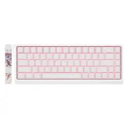 Madlions професионална геймърска механична клавиатура Professional Gaming Mechanical Keyboard MAD 68 HE Flagship V2 - 8K, Magnetic Amber Pro Switches - White
