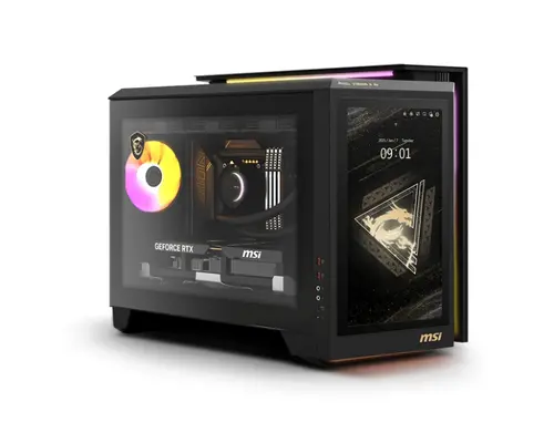 Настолен компютър, MSI MEG Vision X AI 2NVV9-208EU, Core Ultra 9 285K(36M Cache, up to 5.70GHz), GeForce RTX 5080 16G SHADOW 3X GDDR7, Z890, Liquid(360mm), 32GB(2x16GB 5600Mhz), 2TB M2, 1200W 80 Plus Gold PSU, 13" FHD Touch, MSI Project Zero, Win11Home, 42.6 Liter, 18.23kg