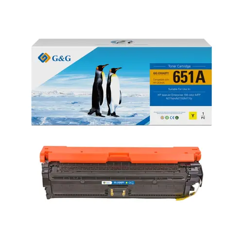 КАСЕТА ЗА HP LaserJet Enterpise 700 Color/MFP M775 Series - /651A/ - Yellow - CE342A - PN NT-CH342FY - G&G