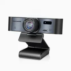 ROCWARE RC16 Уеб камера, 4K UHD, 110 градуса,8x зуум, USB-C