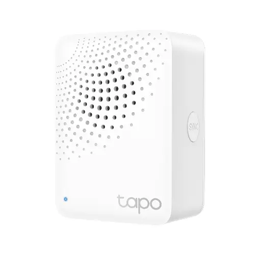 TP LINK интелигентен хъб със звънец H100, аларма, координира се с интелиг. сензори Tapo, свързва до 64 интелиг. у-ва, звънец, Wi-Fi