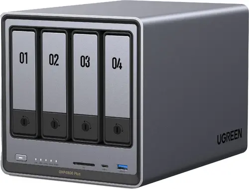 UGREEN 4-Bay Diskless intel 8505 8GB DDR5 RAM 128GB System Drive, HDMI 4K 60Hz 2.5GbE, 10GbE, no HDDs, DXP4800plus UGREEN 4-Bay Diskless intel 8505 8GB DDR5 RAM 128GB System Drive, HDMI 4K 60Hz 2.5GbE, 10GbE, no HDDs, DXP4800plus
