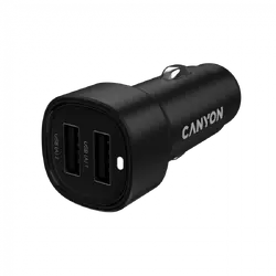 CANYON car charger OnDrive 24  24W 2xUSB-A Black