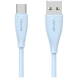 Кабел за бързо зареждане и данни USAMS US-SJ714 USB-C - USB-A 18W  1 метър, син