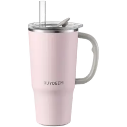 BUYDEEM Thermo Mug With Straw 700 ml, model DS57, color Pink
