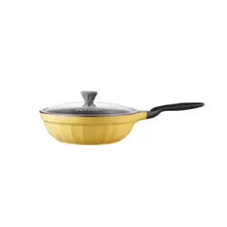 BUYDEEM Cast Aluminum Nonstick Frying Pan 30 cm, model CP102, color Mellow Yellow