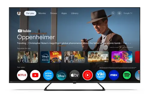 Телевизор, Sharp 50HP6265E, 50" QLED Google TV, 4K Ultra HD  3840x2160 Frameless, 1 000 000:1, AQUOS, DVB-T/T2/C/S/S2, Active Motion 1000, HDR10, Dolby Atmos, Dolby Vision, Google Assistant, Google Cast, HDMI 2.1 with eARC, 3.5mm Headphone jack / line-out, USB, Wi-