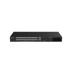 Комутатор Ruijie RG-ES228GS-LP, 24xGbE, 2xSFP, 16x PoE+, 250W, до 16 VLAN