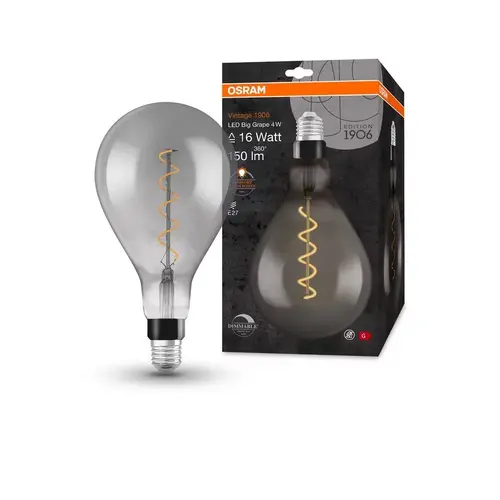 LED ЛАМПА VINTAGE 1906 LED DIM CL A160 SMOKE16  4W/818 E27 LEDVANCE