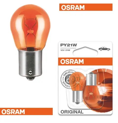 АВТОМОБИЛНА ЛАМПА 7507 PY21W ORANGE 12V BAU15s UNPACKED OSRAM