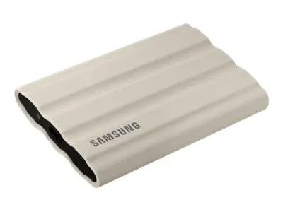 Твърд диск, Samsung Portable NVME SSD T7 Shield 2TB , USB 3.2 Gen2, Rugged, IP65, Read 1050 MB/s Write 1000 MB/s, Beige