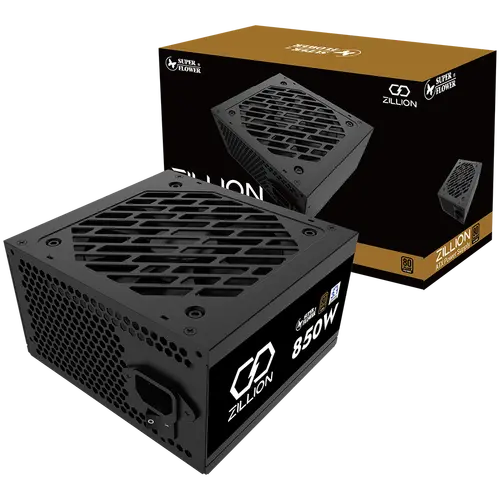 Super Flower Zillion DB Bronze 850W ATX 3.1 80 Plus Bronze, Flat Black Cables, 120mm Fan, 3 Year Warranty