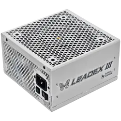 Super Flower Leadex III Gold 1000W ATX 3.1 80 Plus Gold, Fully Modular, Flat White Cables, 140mm Fan, White, 7 Year Warranty