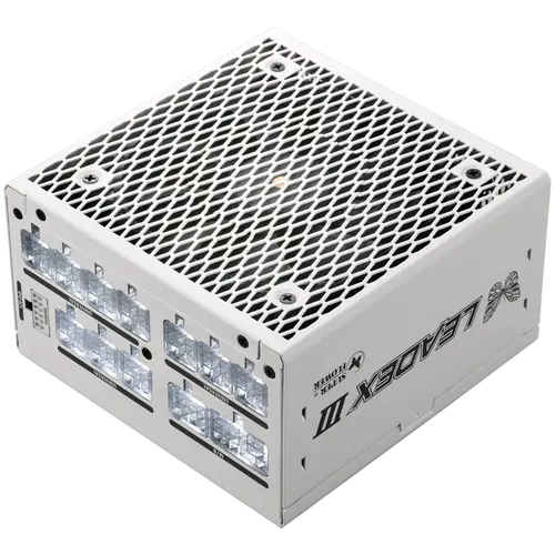Super Flower Leadex III Gold 1300W ATX 3.1 80 Plus Gold, Fully Modular, Flat White Cables, 140mm Fan, White, 7 Year Warranty