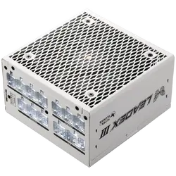 Super Flower Leadex III Gold 1300W ATX 3.1 80 Plus Gold, Fully Modular, Flat White Cables, 140mm Fan, White, 7 Year Warranty