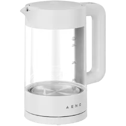 Electric Kettle, white, 220-240V, 1850-2200W, 1.7L, Keep warm 30 min, 40,60,80,90,100, console in Handle
