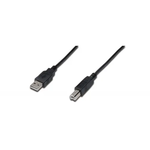 КАБЕЛ USB DIGITUS - USB 2.0  към USB-B - 5,0 m - Black - PN AK-300105-050-S