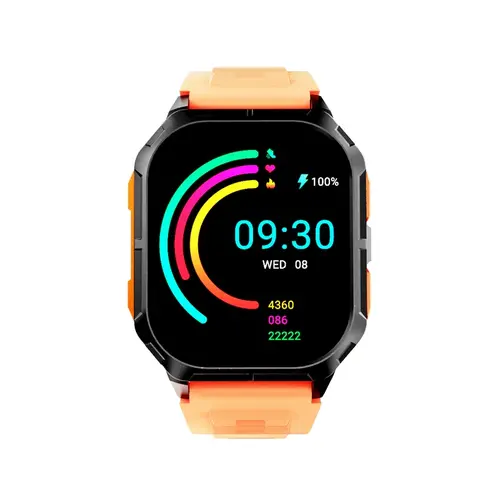 Часовник, HiFuture Ultra 3 Black Orange, 2.0" IPS, 240x296, Bluetooth Call, IP68 Waterproof, 24/7 True Heart Rate & Blood Oxygen Sensor, Up to 7 days daily use, 100+ Sports Mode