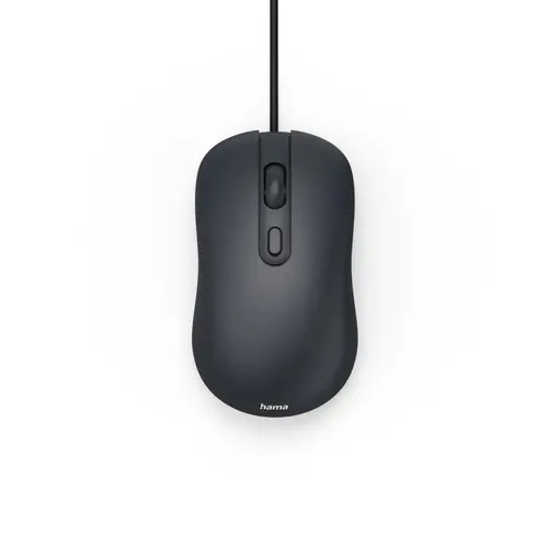 Оптична мишка HAMA CM-200, 4 бутонна, безшумна, с кабел, черна