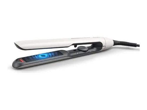 PHILIPS преса за коса series 5000 технология ThermoShield керамични плочи с покритие от арганово масло цвят Копринено бяло