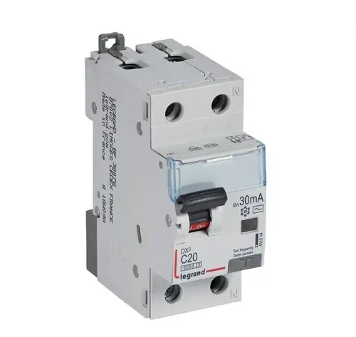 КОМБИНИРНА ДЕФЕКТНОТОКОВА ЗАЩИТА+DX3 1Р+N 20А 30mA LEGRAND
