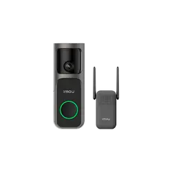 Imou 4MP Wi-Fi Doorbell 3 Kit, QHD, 5000mAh rechargable battery, 180 wide-angle view, night vision 5m, Mic and Speaker, 8x Digital Zoom, PIR Motion / AI Human Detection, USB-C, Chime works as Wi-Fi extender, Weatherproof